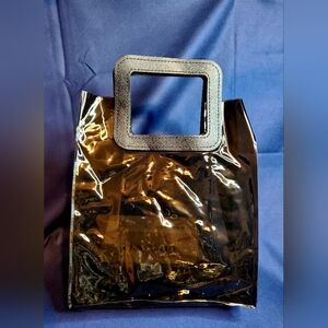 black transparent handbag